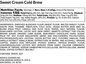 Sweet Cream Cold Brew (6 cookies)